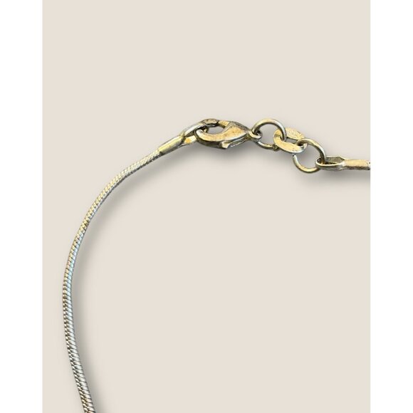 Sterling Silver  Mexico Red Stone Pendant Necklace - Picture 5 of 5